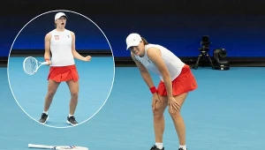 Radość i zmęczenie Igi Świątek po meczu z Jeleną Rybakiną