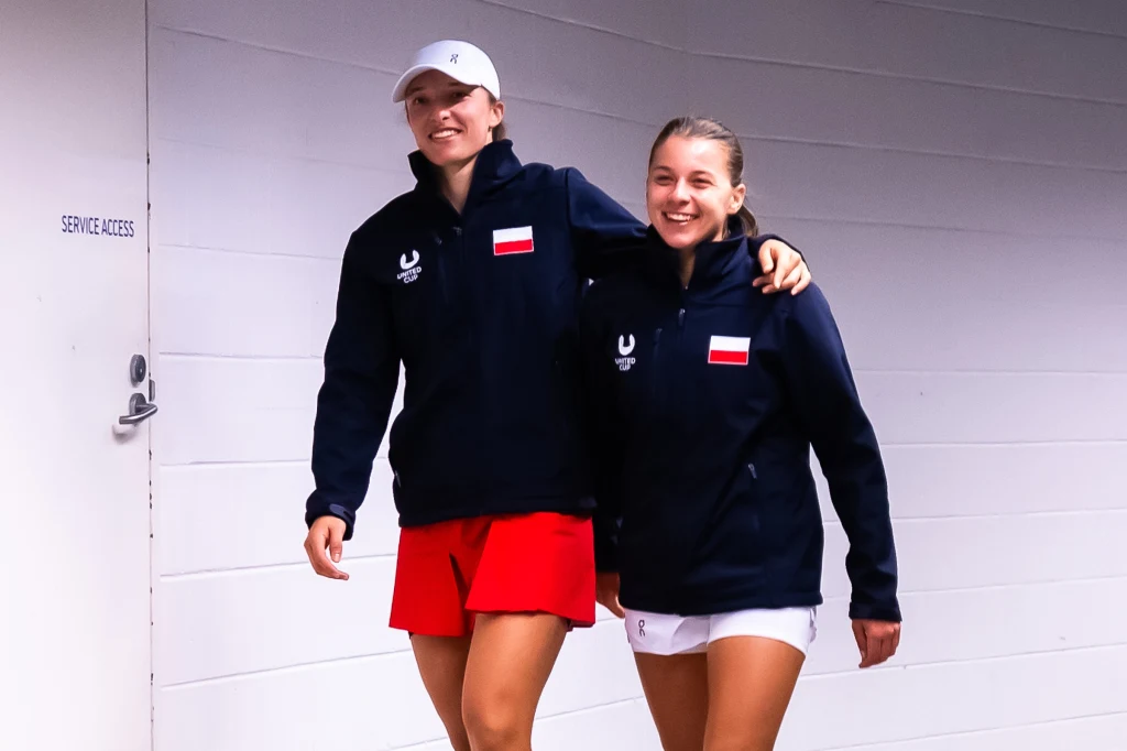 Iga Świątek i Maja Chwalińska tuż przed półfinałem United Cup 2025