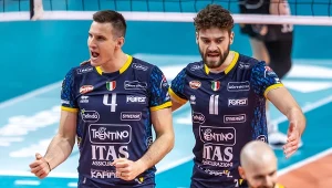Kamil Rychlicki (z numerem 11) w barwach Itasu Trentino