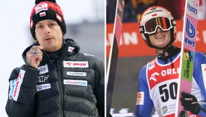 Skoki narciarskie. Na zdjęciu trener Polaków Thomas Thurnbichler oraz nasz skoczek Paweł Wąsek
