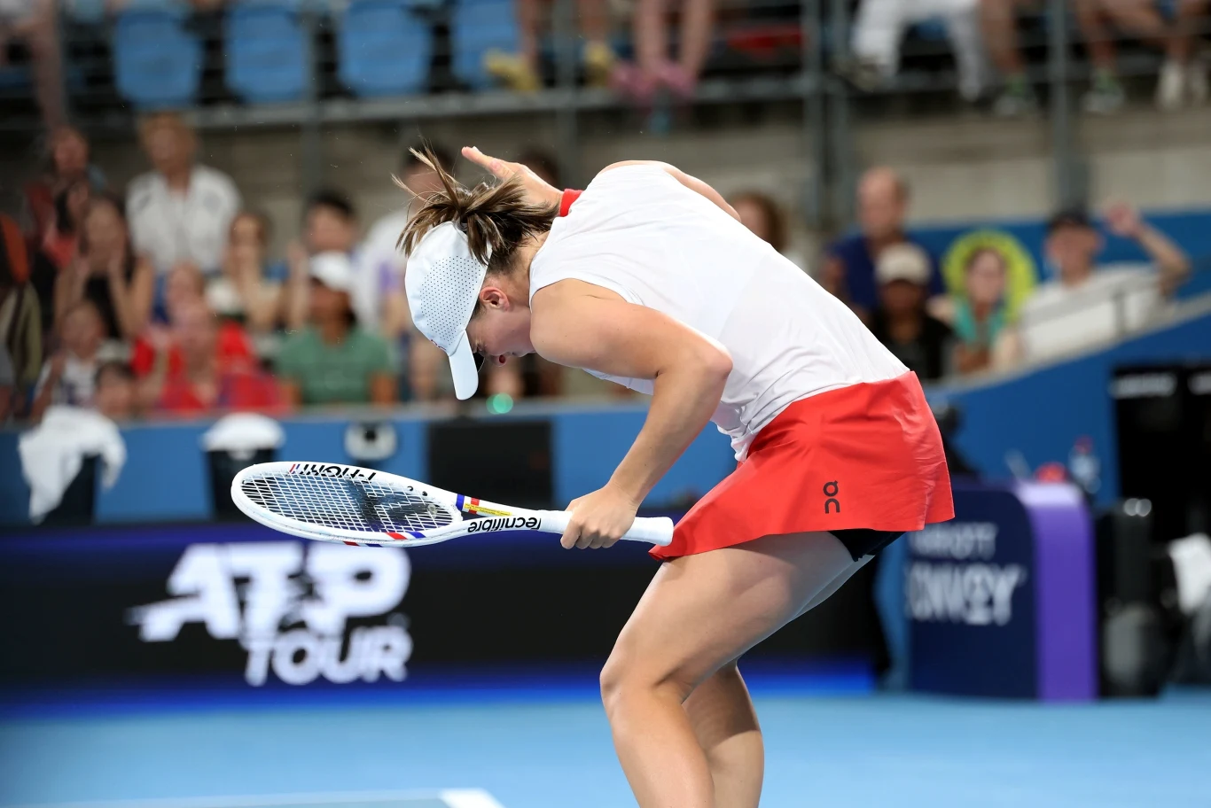 Złość Igi Świątek w trakcie meczu z Coco Gauff Złość Igi Świątek w trakcie meczu z Coco Gauff
