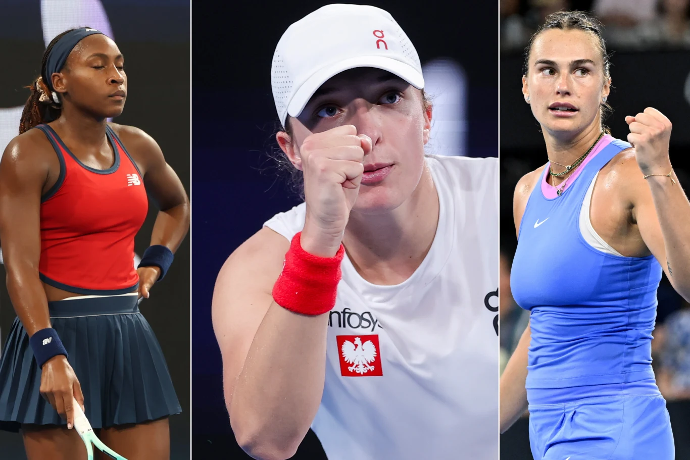 Coco Gauff, Iga Świątek i Aryna Sabalenka Coco Gauff, Iga Świątek i Aryna Sabalenka