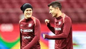 Karol Świderski i Robert Lewandowski w trakcie zgrupowania reprezentacji Polski 