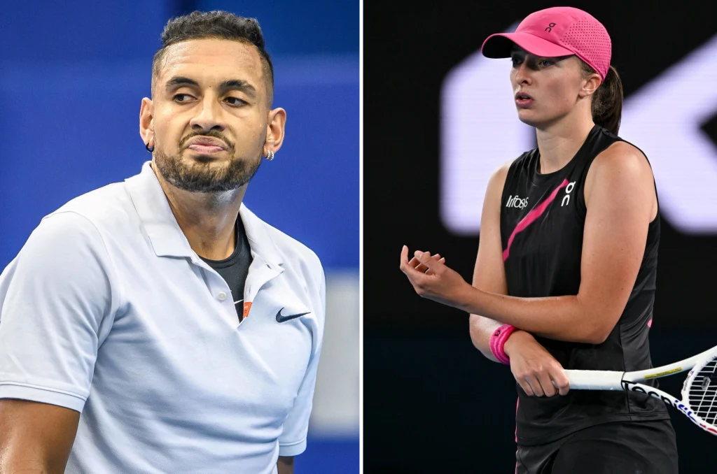 Nick Kyrgios i Iga Świątek Nick Kyrgios i Iga Świątek