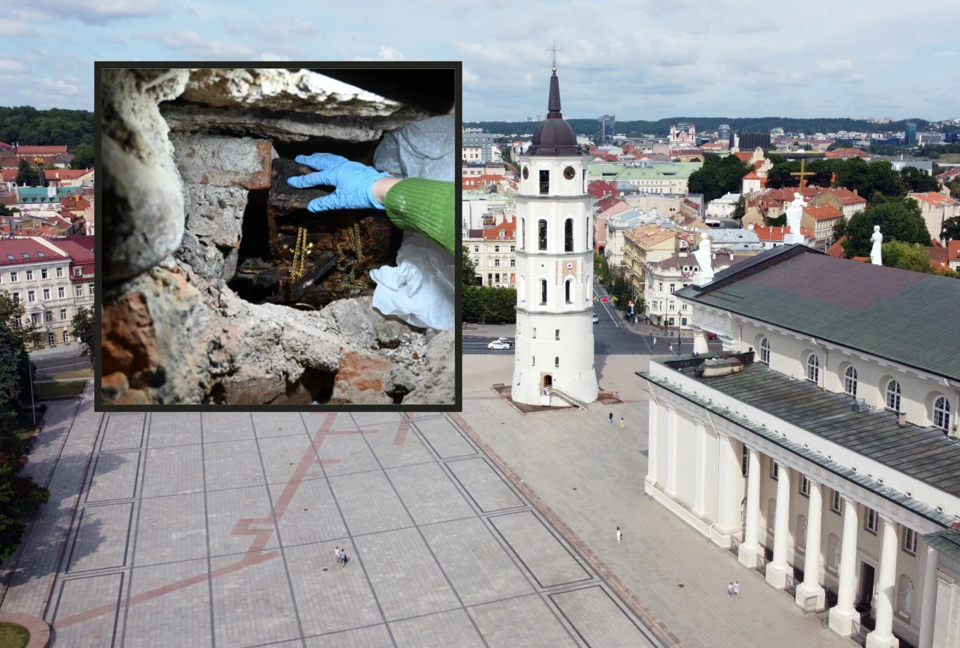 Trzy korony grobowe oraz biżuterię znaleziono w katedrze wileńskiej Trzy korony grobowe oraz biżuterię znaleziono w katedrze wileńskiej
