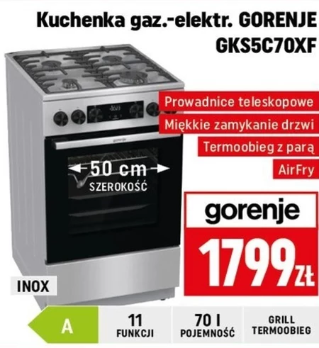 Kuchenka gazowo-elektryczna Gorenje