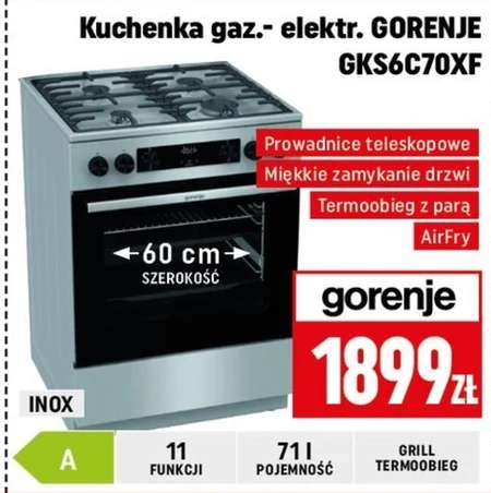 Kuchenka gazowo-elektryczna Gorenje