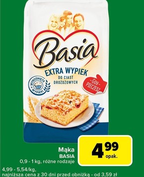 Basia Mąka Extra wypiek pszenna typ 550 1 kg niska cena