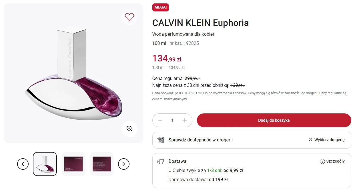 Rossmann oferuje promocję na perfumy Calvin Klein!