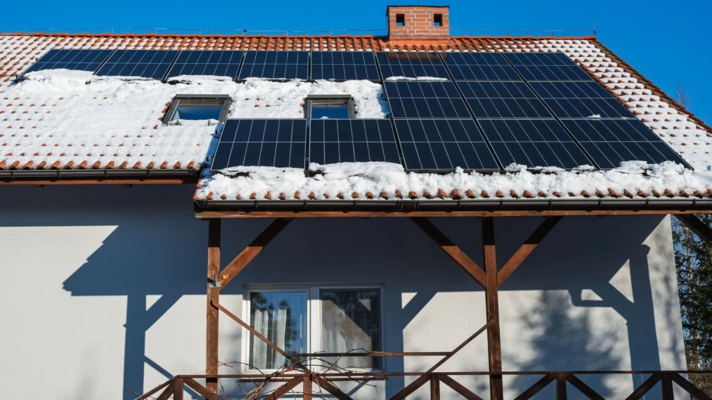 Program Mój Prąd zostanie wznowiony. Panele fotowoltaiczne śnieg