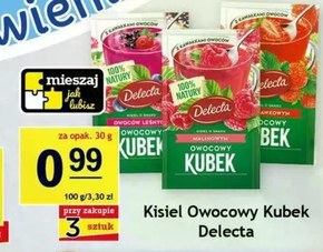 Delecta Owocowy kubek Kisiel smak truskawkowy 30 g niska cena