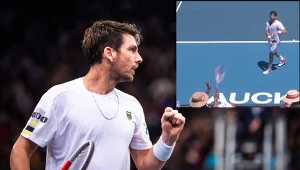 Sceny na korcie, zupełnie się nie opanował. To mogło się skończyć fatalnie