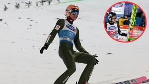 Thomas Morgenstern (w kółeczku, w żółtej kurtce) interweniował po skoku Dawida Kubackiego