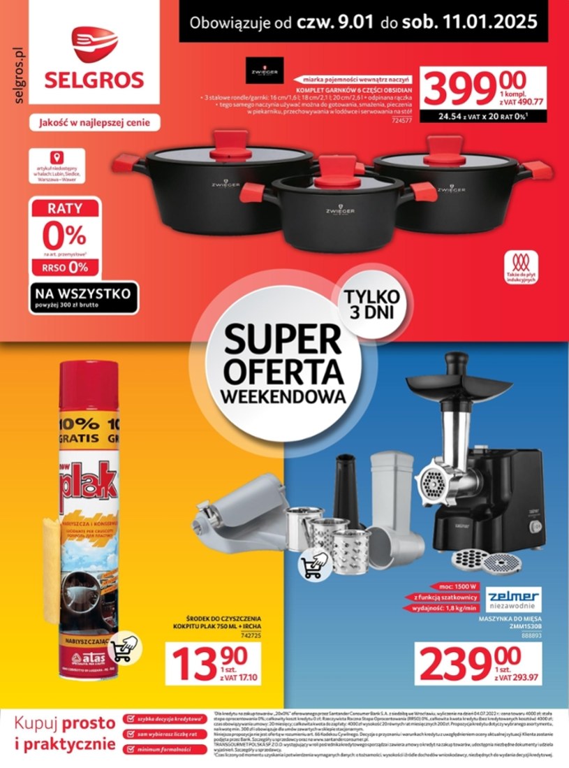 Gazetka promocyjna Selgros Cash&Carry - ważna od 09. 01. 2025 do 11. 01. 2025