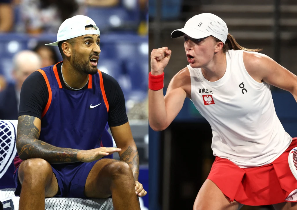 Nick Kyrgios i Iga Świątek Nick Kyrgios i Iga Świątek