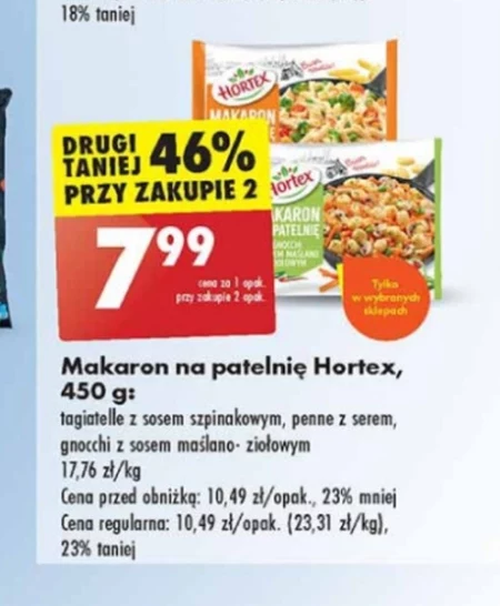 Hortex Makaron na patelnię gnocchi z bazylią 450 g