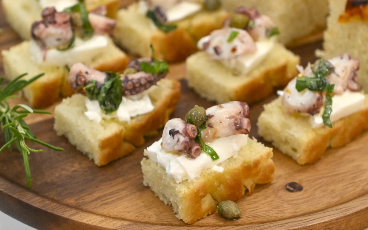 Focaccia z ośmiornicą