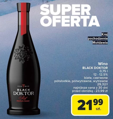 Wino półsłodkie Black Doktor