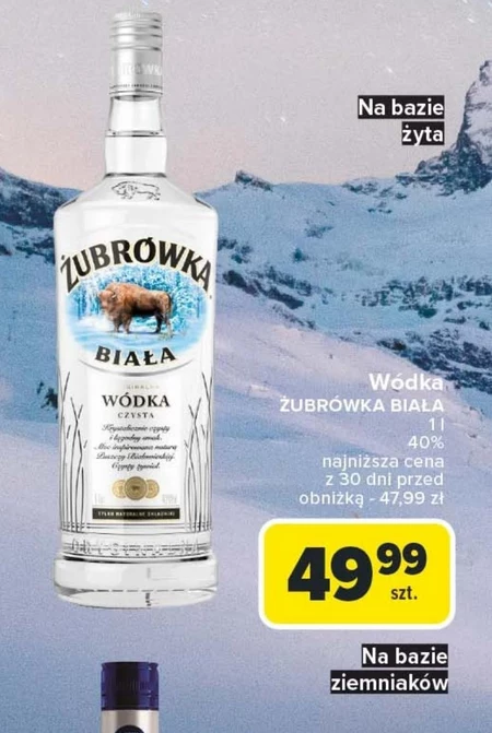 Żubrówka Biała Wódka czysta 1 l