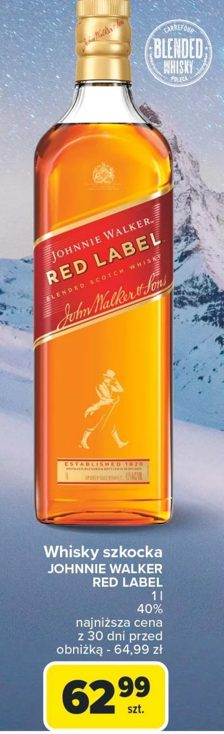 Johnnie Walker Red Label Blended Scotch Whisky 1 l
