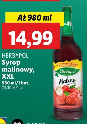 Syrop malinowy Herbapol niska cena