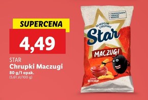 Star Maczugi Chrupki kukurydziane o smaku ketchup 80 g niska cena