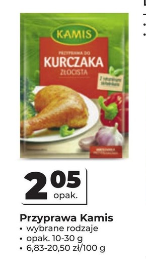 Kamis Mieszanka przyprawowa przyprawa do kurczaka złocista 30 g niska cena