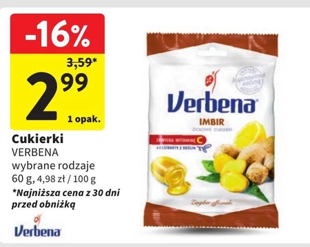 Verbena Ziołowe cukierki imbir 60 g