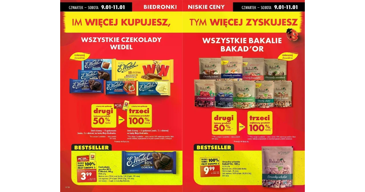 Szaleństwo w Biedronce! Nawet 100% rabatu na Twoje ulubione produkty!