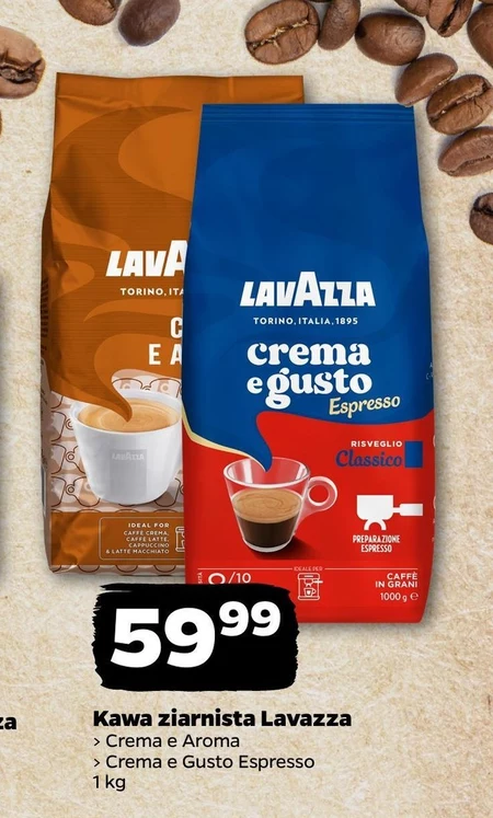 Lavazza Crema E Gusto Classico Kawa ziarnista palona 1000 g