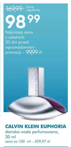 Woda perfumowana damska Calvin Klein niska cena