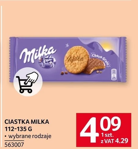Milka Choco Grain Ciastka z płatkami owsianymi oblane czekoladą mleczną 126 g