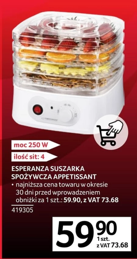 Сушарка для харчових продуктів Esperanza