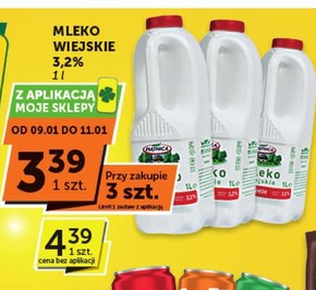 Piątnica Mleko wiejskie świeże 3,2% 1 l niska cena