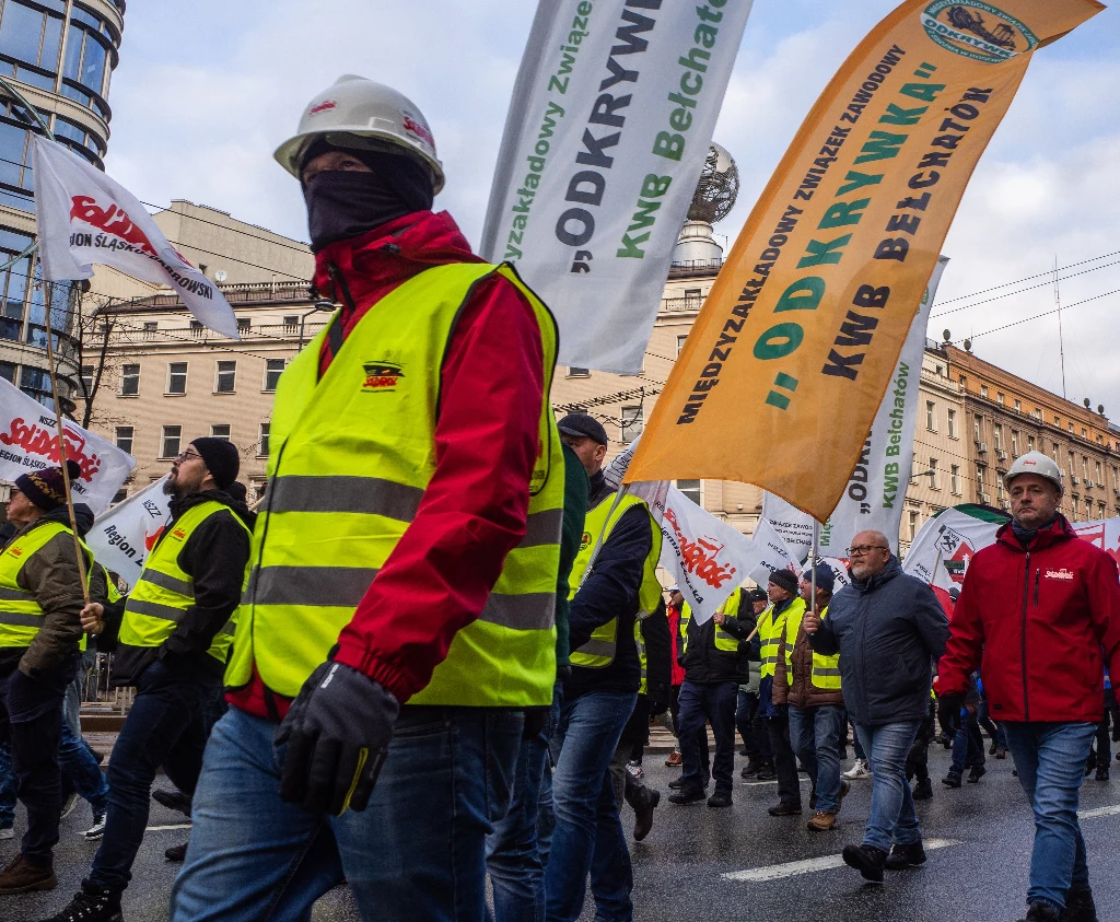 Górnicy protestowali przeciwko m.in. szybkiemu zamykaniu kopalń