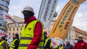 Górnicy protestowali przeciwko m.in. szybkiemu zamykaniu kopalń