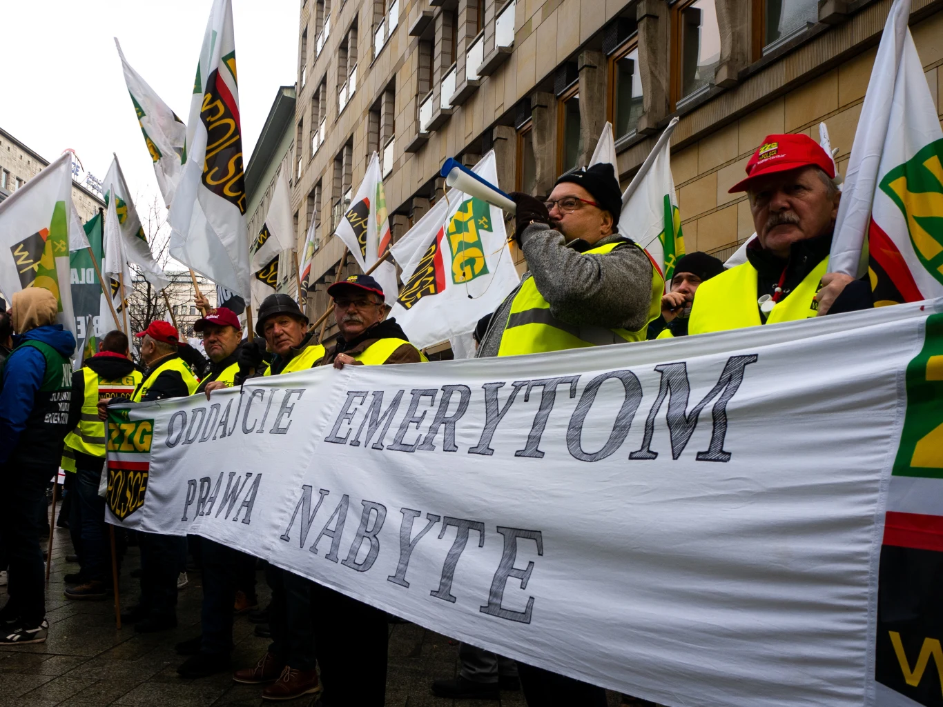 Związkowcy walczą o górnicze emerytury Związkowcy walczą o górnicze emerytury