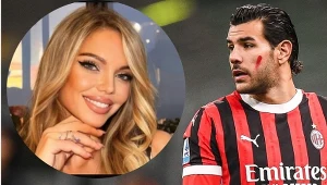 Luisa Kremleva i Theo Hernadez (Źródło: AFP/x.com/MirrorFootball)