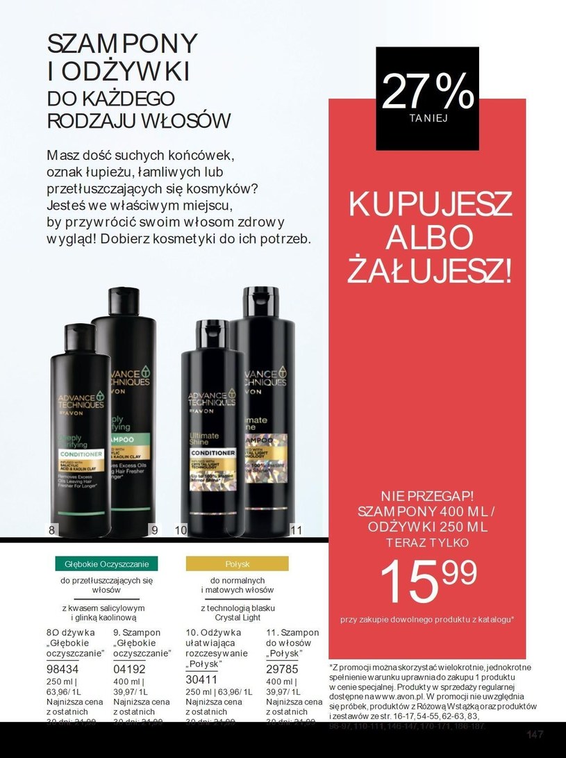 Gazetka: Kupuj z głową i oszczędzaj! - Avon - strona 147