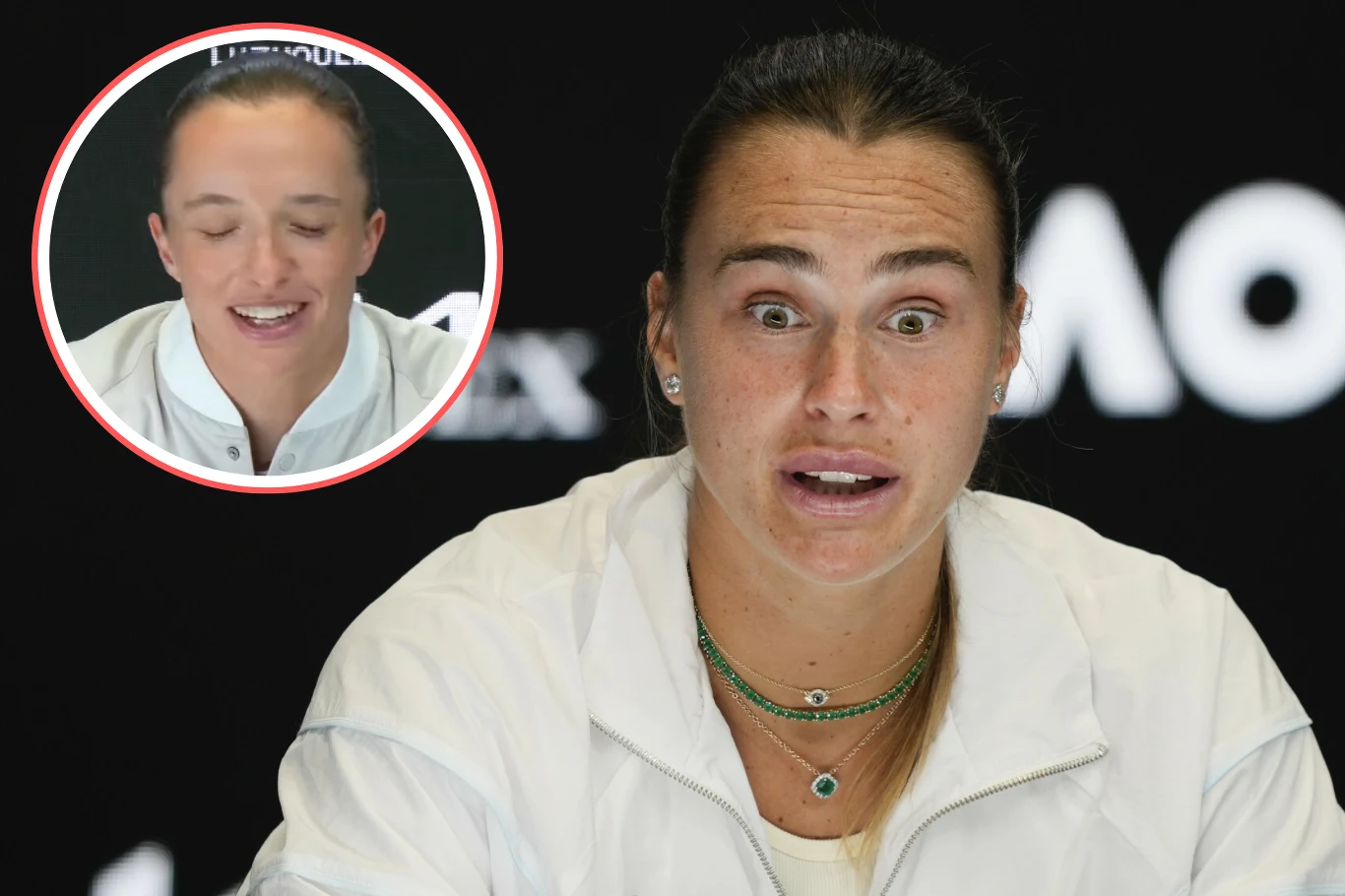 Australian Open. Aryna Sabalenka oraz Iga Świątek podczas konferencji praowej