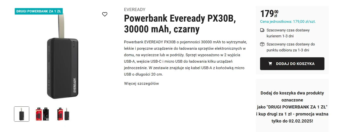 Powerbank za złotówkę w Biedronce! Wystarczy spełnić jeden prosty warunek! Powerbank za złotówkę w Biedronce! Wystarczy spełnić jeden prosty warunek!
