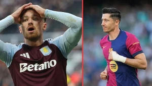 Matty Cash i Robert Lewandowski