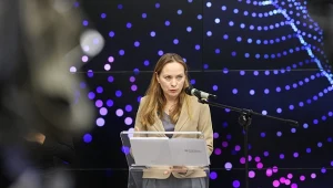 Minister funduszy i polityki regionalnej Katarzyna Pełczyńska-Nałęcz podczas konferencji prasowej w siedzibie MFiPR. Mówiła o wsparciu innowacyjności polskich przedsiębiorstw