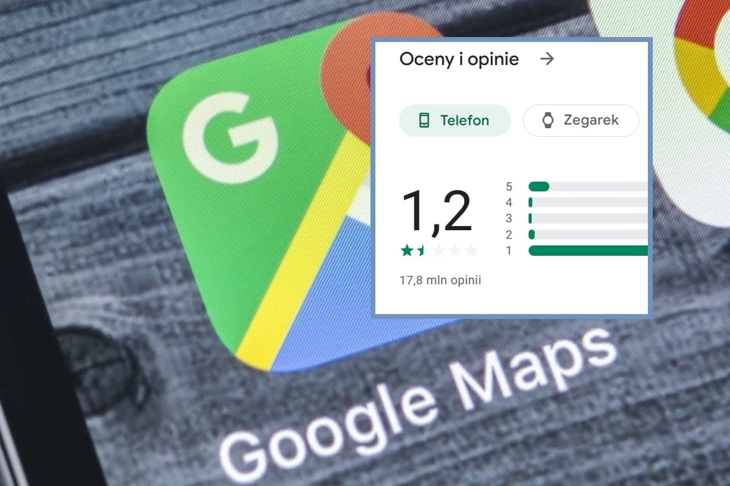 Polacy nie zapomnieli Google'owi zmiany głosu w Mapach. Opinie na bardzo niskim poziomie.