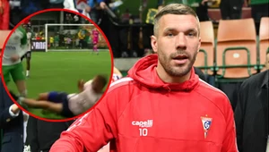 Lukasowi Podolskiemu kolejny raz puściły hamulce