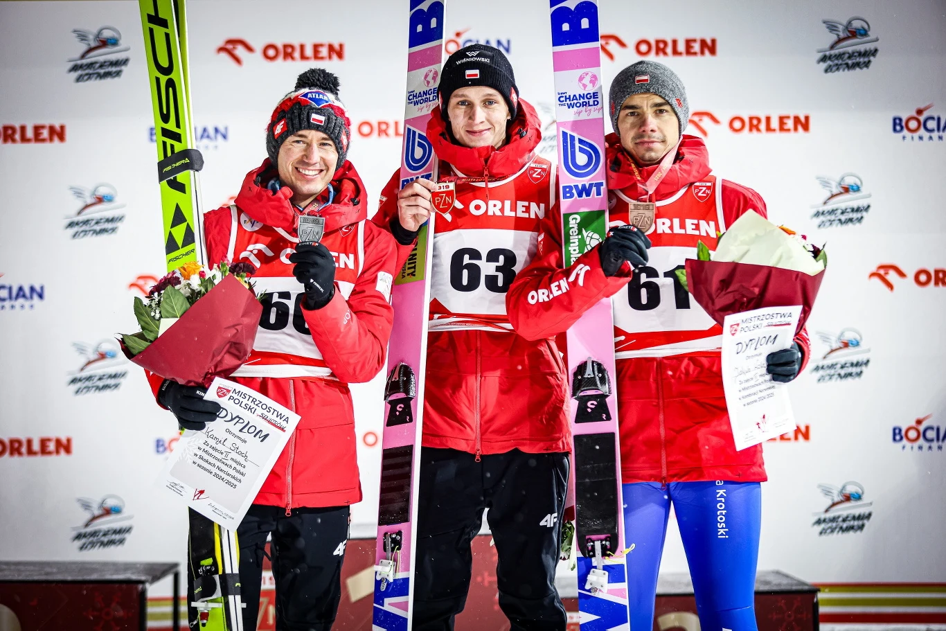 Podium mistrzostw Polski w skokach narciarskich