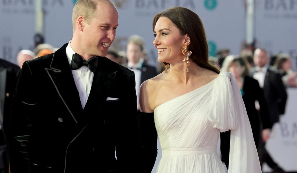 Księżna Kate i książę William na gali BAFTA w lutym 2023 roku