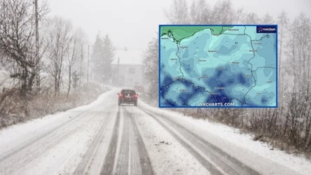 W wielu miejscach z powodu opadów śniegu na drogach może być ślisko i niebezpiecznie. Szczególnie uważać muszą mieszkańcy Śląska i Małopolski