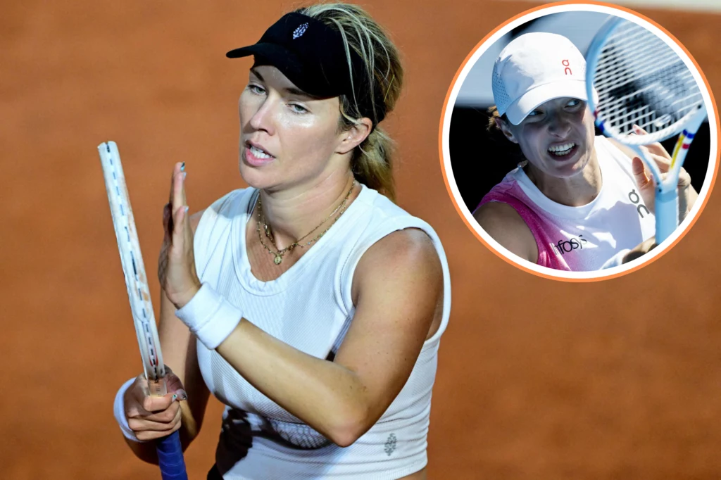 Tenis. Na zdjęciu Danielle Collins oraz Iga Świątek