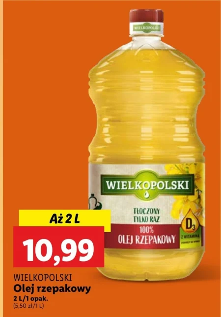 Wielkopolski Olej rzepakowy 2 l